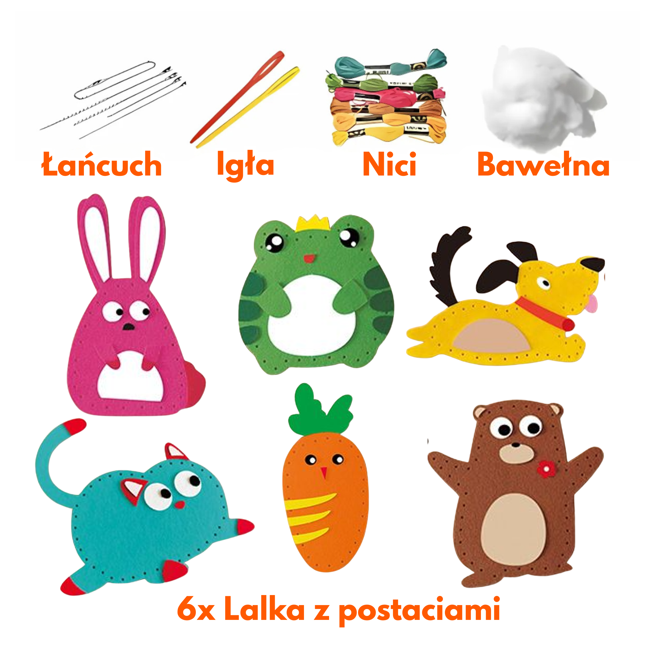 Zestaw Zabawek DiY do Szycia Lalek